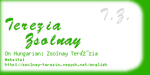 terezia zsolnay business card